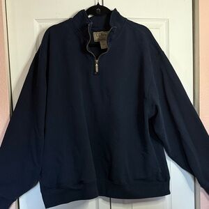 L.L. Bean Men's Navy 1/4 Zip Sweatshirt size XL